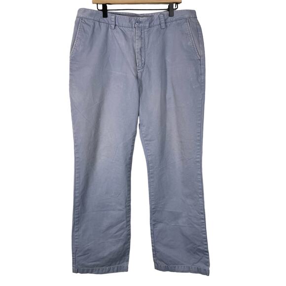 Vineyard Vines Men's Collegiate Pants Gray Chinos - Size 38x32 - Straight Leg - Picture 1 of 7